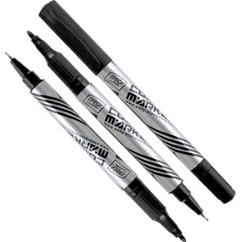 EASY CD MARKER Oboustranný permanentní popisovač na CD, 12 ks v balení, černý