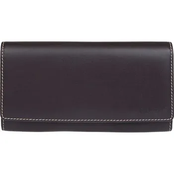 Peněženka Dámská tmavě hnědá/béžová peněženka - LAGEN (Dámská kožená peněženka LAGEN)