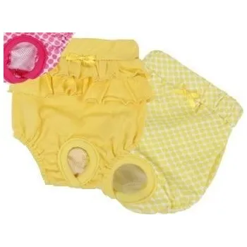Obleček pro psa Pinkaholic Peeps hárací kalhotky 2 ks - žlutá varianta M
