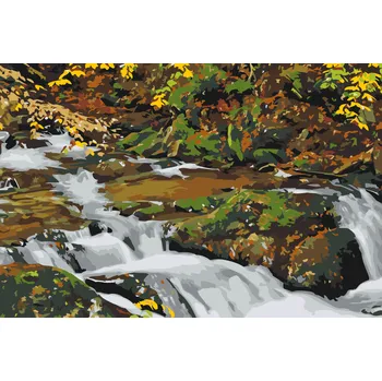 Malování podle čísel - Hylatský potok Velikost: 40x60cm, Rámování: Pouze srolované plátno