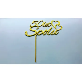 Dortová svíčka Zápich - xx LET SPOLU #2 (bílá, černá, zlatá)