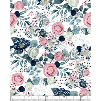 Fleece antipiling, Pastelové růžičky