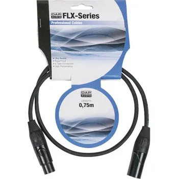Příslušenství ke zvukové technice DAP FLX0175 0.75m (Kabel XLR samec - samica)