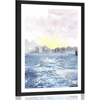 Plakát Dovido Plakát s paspartou kreslená krajina