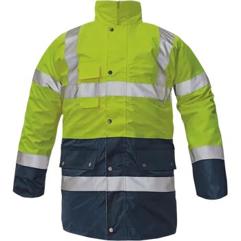 ČERVA BI ROAD nepromokavá zimní bunda 4v1 Barva: reflexní žlutá/navy, Velikost: S