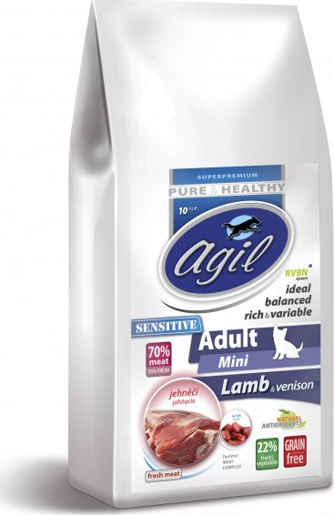 AGIL Adult MINI Sensitive Lamb & venison, GRAINFREE 2kg