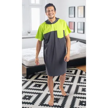 Dámská noční košile Pánská noční košile grey green XL - šedá