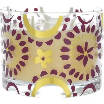 Svíčka Candlelight - Vonná svíčka ve skleněné dóze Plum & Gold, vůně andělských květin - 10*10*7,5 cm