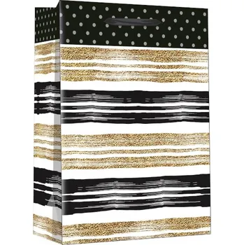 Dárková taška Dárková taška M - Puntíky a pruhy