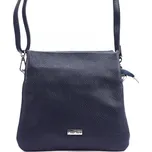 MiaMore Kožená crossbody dámská kabelka se třemi oddíly tmavě modrá