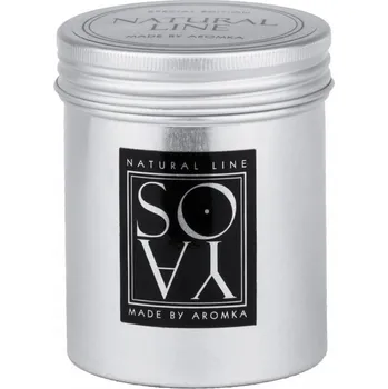 Svíčka Přírodní vonná svíčka sójová - AROMKA - Plechovka s víkem, 80 ml Vůně: Brazilská Papaya