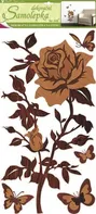 Anděl Přerov Samolepící dekorace 1346 růže s imitací dřeva 60 x 32 cm