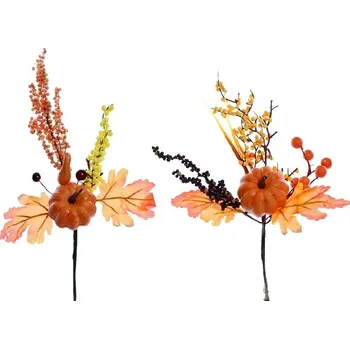 umělá květina Podzimní větvička s dýní 25,5 cm, mix druhů (123340 001 ART18270 podzim.dekorace)