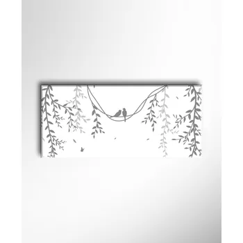 Malvis ® Minimalistický obraz ptáčci ROZMĚR (šířka x výška): jednodílný obdélník 100x45 cm