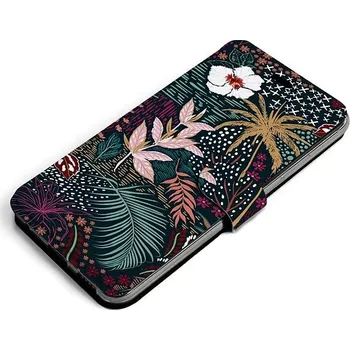 Pouzdro na mobilní telefon Mobiwear Flip pouzdro pro Samsung Galaxy M12 - VP13S Temná flóra