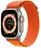 Apple Watch Ultra 49 mm, titan s oranžově alpským řemínkem S