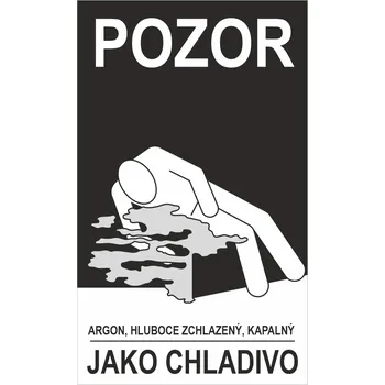 POZOR jako chladivo ARGON samolepící vinylová fólie 150 x 250 mm