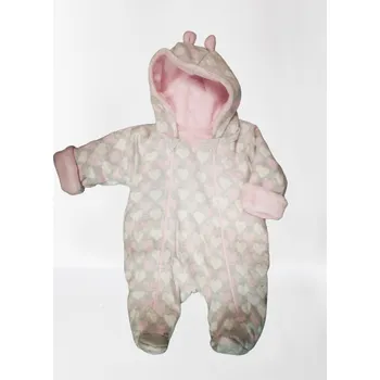 Kojenecká bunda Baby service Dívčí zimní kombinéza,overal 22436 růžová barva: růžová, Rozměr: 74