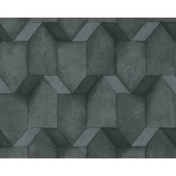 Tapeta Vliesová 3D tapeta geometrická černá 388272 / Tapety na zeď 38827-2 BOS - battle of style (0,53 x 10,05 m) A.S.Création