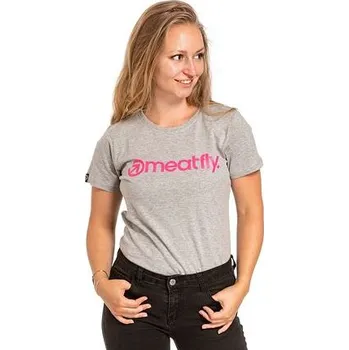 Dámské tričko Meatfly dámské tričko Ladies MF Logo Grey Heather | Šedá | Velikost XS