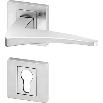 Dveřní kování AC-T SERVIS Dveřní klika RONAN nerez - rozetová Provedení kliky: vč. rozety PZ - fabkový klíč, Mechanizmus rozety: Kovová konstrukce