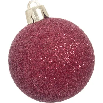 Vánoční dekorace Červené vánoční ozdoby v sadě 12 ks Casa Selección, ⌀ 4 cm ID_1444097