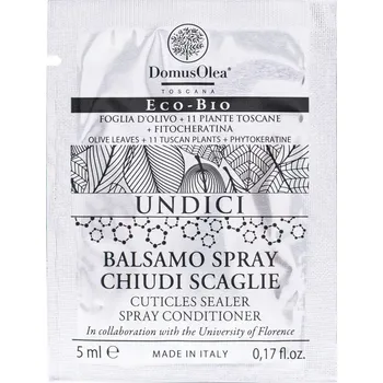 Domus Olea Toscana Balsamo Spray Chiudi Scaglie | Výživný a ochranný balzám ve spreji pro poškozené vlasy 5 ml - vzorek