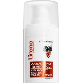 Péče o oční okolí Lirene Rejuvenating Care Resveratrol Smoothing Eye & Eyelid Cream-Gel omlazující oční krém proti otokům a tmavým kruhům 15 ml