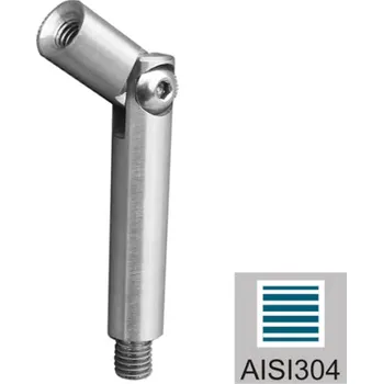 Zábradlí Hahn Steel Krček podpěry madla, závit M8/M6, výška 75 mm - brus