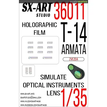 Plastikový model 1/35 Holographic film T-14 ARMATA (ZVE) CLEAR