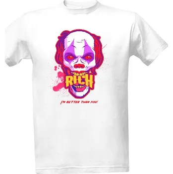 Pánská móda Tričko s potiskem Lebka Rich pánské