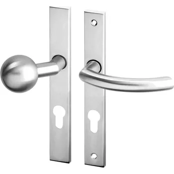 Dveřní kování AC-T SERVIS Dveřní klika GINA nerez - úzké štítové kování 72 mm Provedení štítu: Koule/klika - pravá