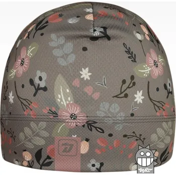 Čepice DRÁČE funkční čepice Bruno 160 šedá s kvítky velikost čepic: 52-54cm (5-7 let, RDX vel.5)