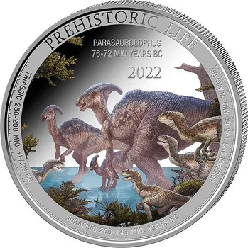 Prehistoric Life Parasaurolophus – 1 oz stříbrná mince