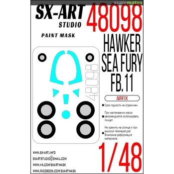 Plastikový model 1/48 Paint mask Hawker Sea Fury FB.11 (AIRF)