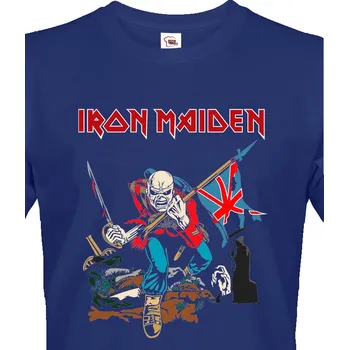 Pánské tričko Iron Maiden, Barva Modrá, Velikost 5XL, Canvas Pánské tričko s krátkým rukávem Bezvatriko.cz 1340 - DTF/DTG