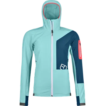 Dámská větrovka Dámská softshellová bunda Ortovox W's Berrino Hooded Jacket Ice Waterfall S