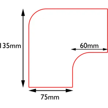 PermaRoute roh oblý 90° zelený PermaRoute rohy 90° pro 75mm role