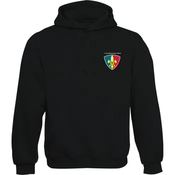 Pánská mikina Mikina s kapucí 72. mechanizovaný prapor Simple - černá