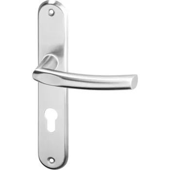 Dveřní kování AC-T SERVIS Dveřní klika ILSA nerez - oválné štítové kování 72 mm Provedení štítu: PZ - fabkový klíč