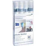 Legamaster Popisovač na skleněné tabule, bílý, sada 4 kusů LEG-7118119