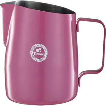 Příslušenství pro přípravu kávy CáfeDe Tiamo konvička na mléko růžová 450ml (CáfeDe Tiamo konvička na mléko růžová 450ml)
