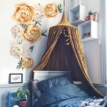 Samolepící dekorace Samolepka na zeď "Pivoňky" 73x94cm