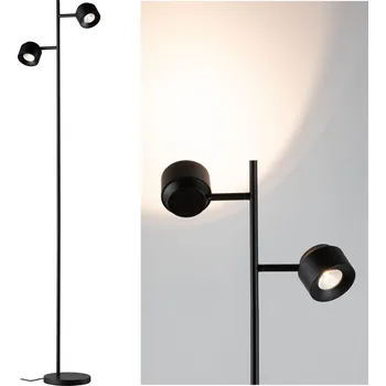 Stojací lampa Paulmann 79775 Puric Pane, moderní stojací lampa s nastavitelnými reflektory, 2x6,5 LED 2700K tříkrokové stmívání, výška 145cm