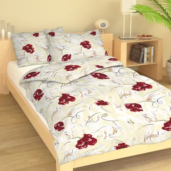 Povlečení Krepové povlečení Vlčí máky Uzávěr: Zip