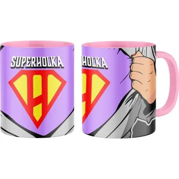 Keramický hrnek s potiskem Superholka - celopotisk