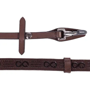 PresTeq Otěže PresTeq, s karabinou a zarážkami 8 cm, různé délky, hnědé FULL