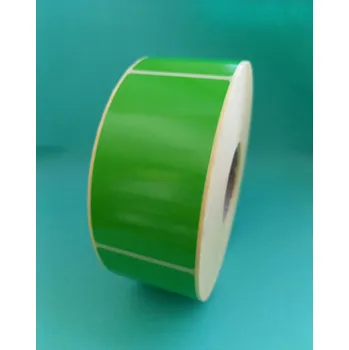 Speciální papír WHP Samolepicí papírová etiketa lakovaná se standardním lepidlem 45x80 mm / lepidlo permanentní / dutinka průměr 40 mm / barva zelená / na roli 1000 ks