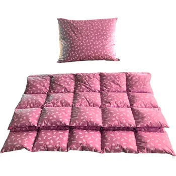 Polštář Lina Souprava 140x220 cm, polštář 70x90cm RŮŽOVÁ S BÍLÝMI PEŘÍČKY Obsah prachového peří: 10% prachového peří, zbytek obsahuje kvalitní husí drané peří