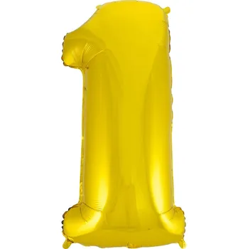 Fóliový balónek číslo 1-9, zlatý, 92 cm